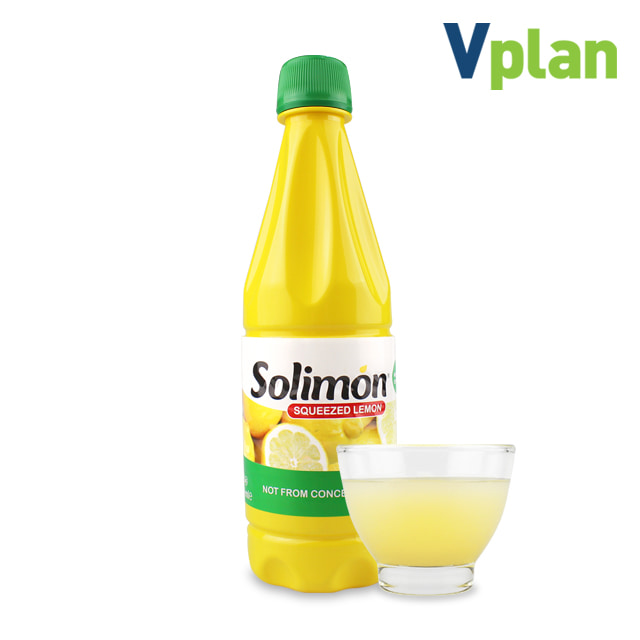 브이플랜 솔리몬 스퀴즈드 레몬즙 레몬 원액 차 물 500ml